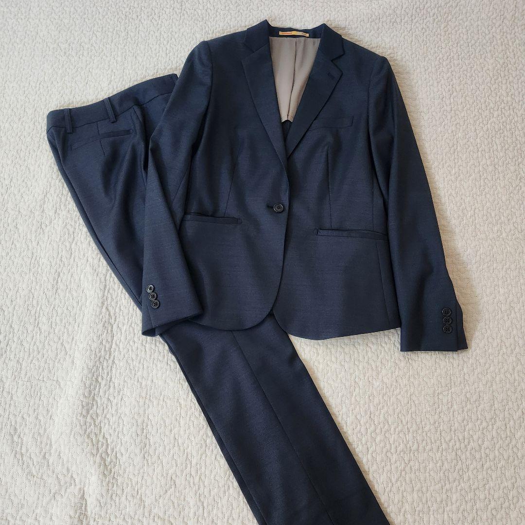 定価4万円★24年SS　オリヒカ　パンツスーツセットアップ　REDA社　ビジネス ORIHIKA スーツ セットアップ REDA ネイビー ピンストライプAB6
