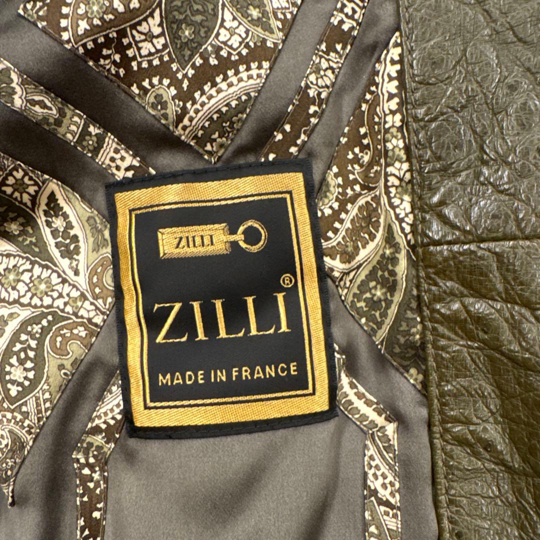 ZILLI ジリー 本オーストリッチレザーブルゾン ミンク襟メンズL - メルカリ