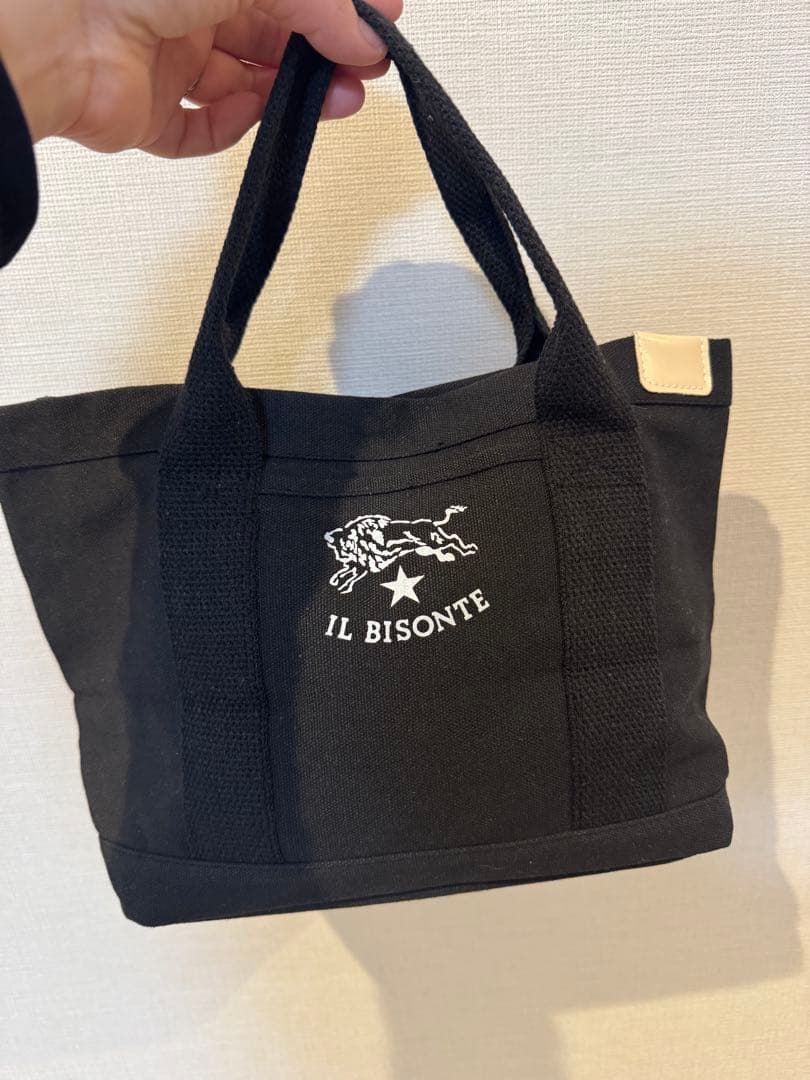 新品】ILBISONTEキャンバストートバッグ ブラック - メルカリ