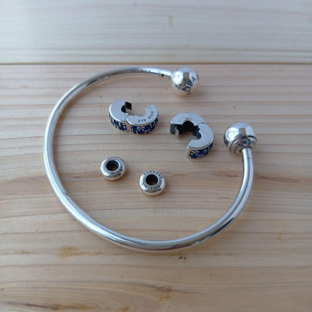 PANDORAシルバーバングル Amazon | PANDORA ジュエリー バングル チャーム スターリングシルバー