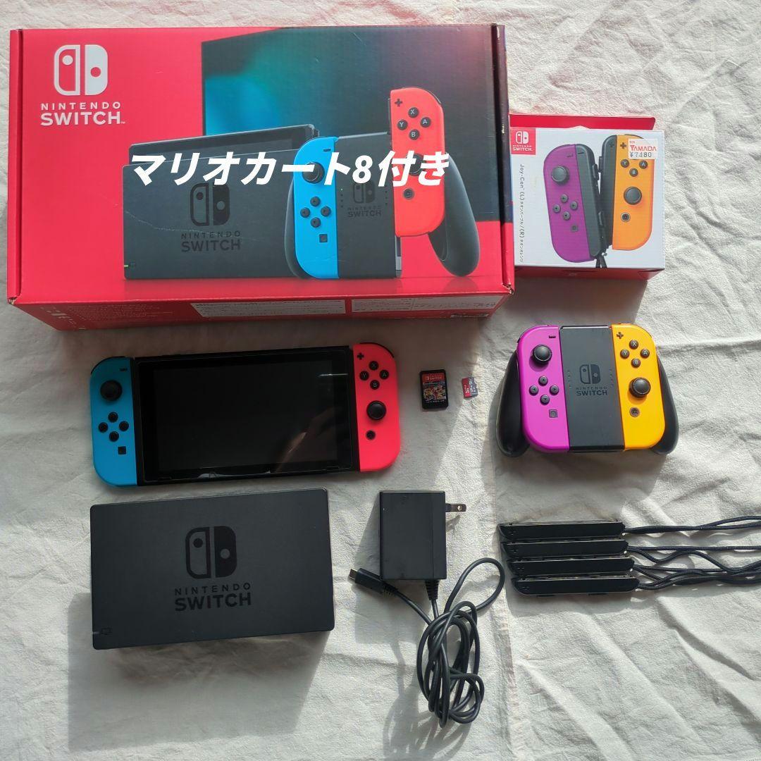 Nintendo switch 本体 ＋ Joy-Con ＋マリオカート8 Nintendo Switch w/Neon Blue & Neon Red Joy-Con + Mario Kart 8