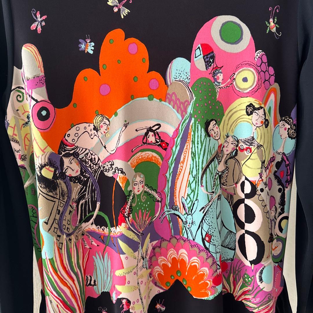 TOKUKO 2 アートプリント長袖チュニック