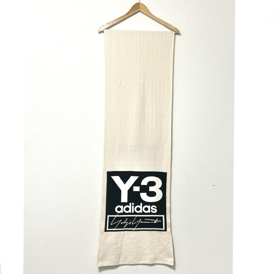 Y-3 LOGO SCARFワイスリー ロゴスカーフ リブニットマフラーストール