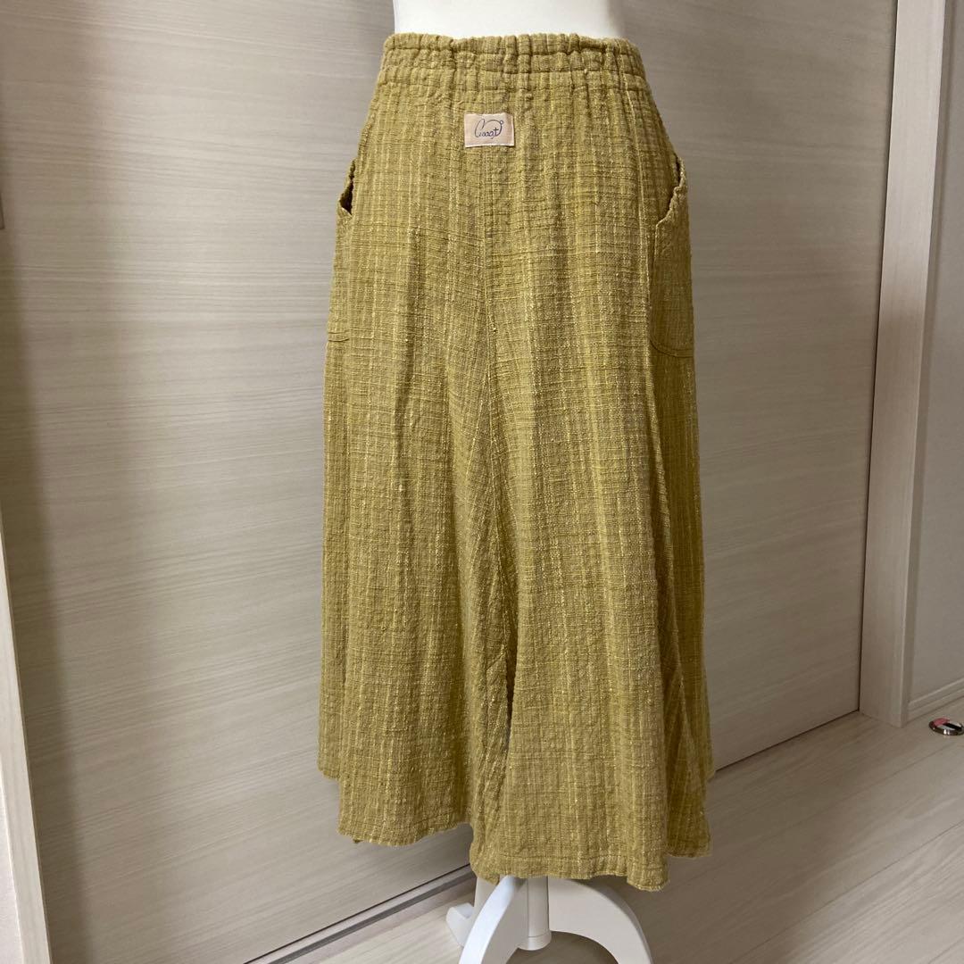 うさとの服 usaato 6枚はぎフレアスカート 天然素材 手織り 草木染