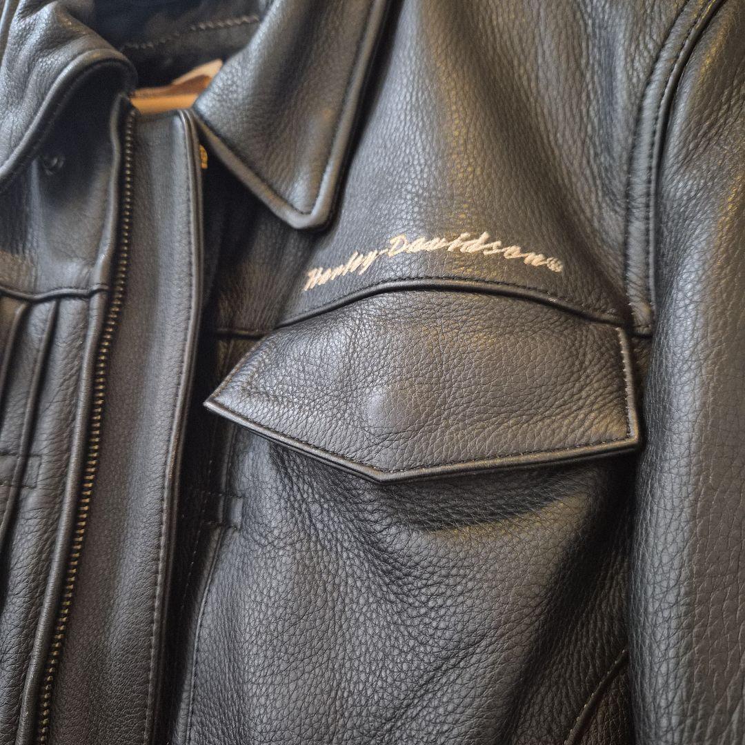 純正】ハーレーダビッドソン 本革 ライダース キルティング MW シボ