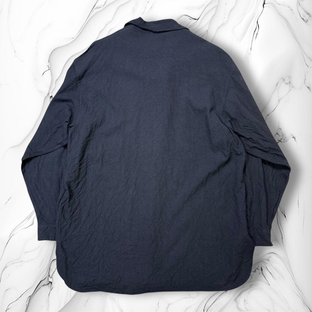 《初期》Y's for men 70~80s 変形オープンカラーシャツ ネイビー