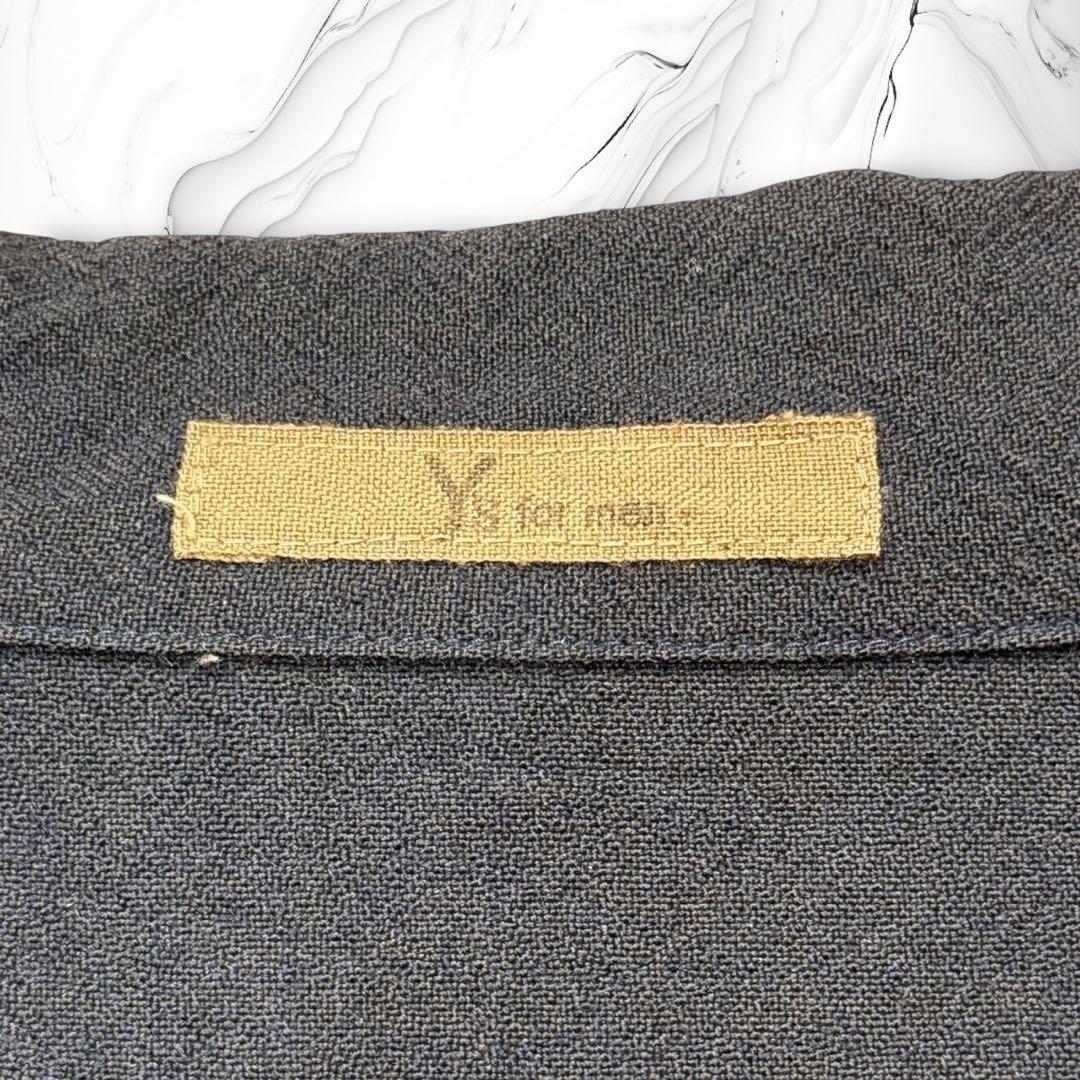 《初期》Y's for men 70~80s 変形オープンカラーシャツ ネイビー