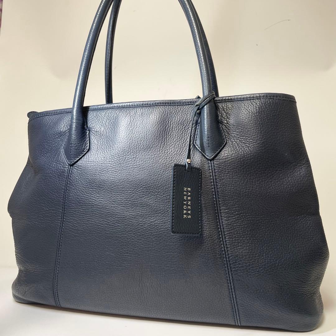BARNEYS NEW YORKトートバッグ 大容量 A4 PC レザー 紺 スタイリング｜公式通販 バーニーズ ニューヨーク｜BARNEYS NEW YORK