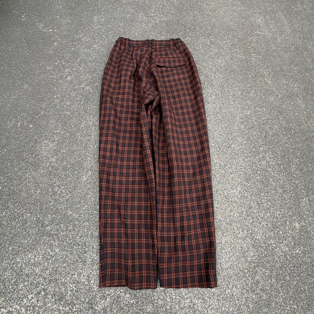 希少 90s vintage wool slacks ツータック チェック 人気 - メルカリ