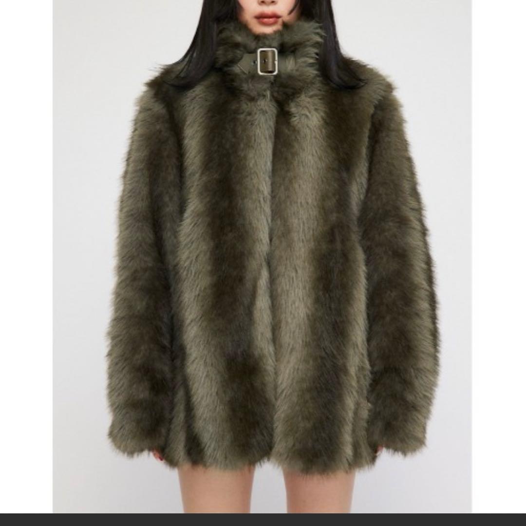 laguagem ファーコート faux カーキ - メルカリ