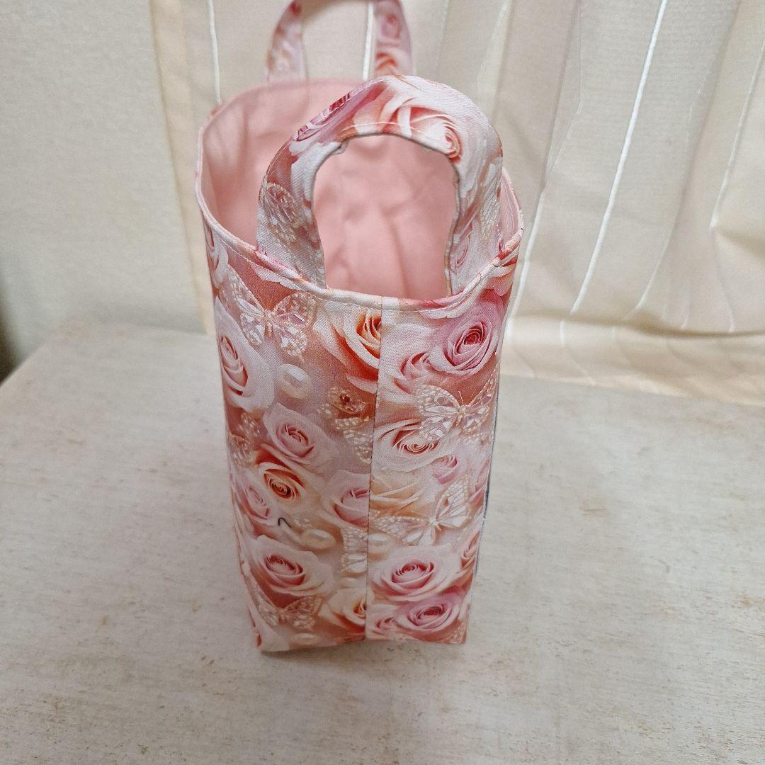 激レアねこと女の子パネル生地 ハンドメイド まちなしバッグ 布バスケット