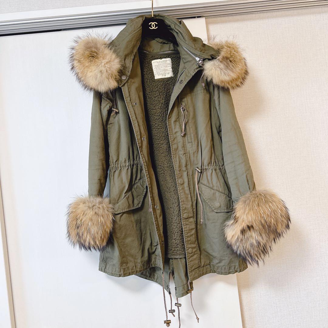 goaゴア スペシャルモッズコート カーキ リアルファー y2k archive