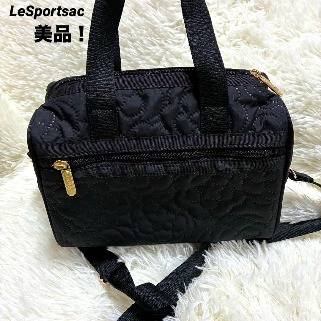 美品　レスポートサック　ブロッサムミニボストン　ハンドバック　ショルダー　黒 美品 レスポートサック ブロッサムミニボストン ハンドバック