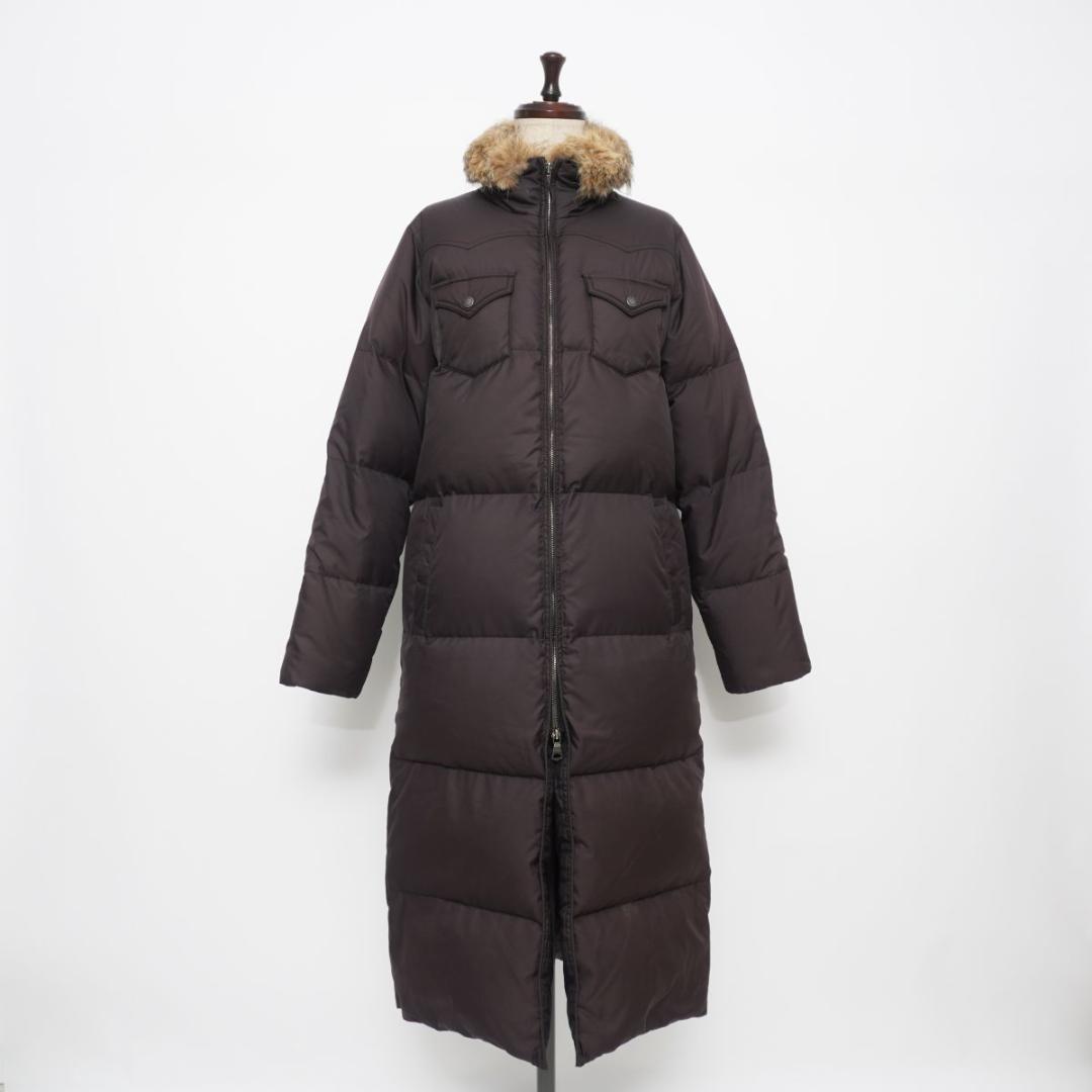 ラルフローレン 2way ロングダウンコート ファー マキシ丈 茶7*MD238 VERY掲載／新色追加】シレータフタ ロング ダウンコート