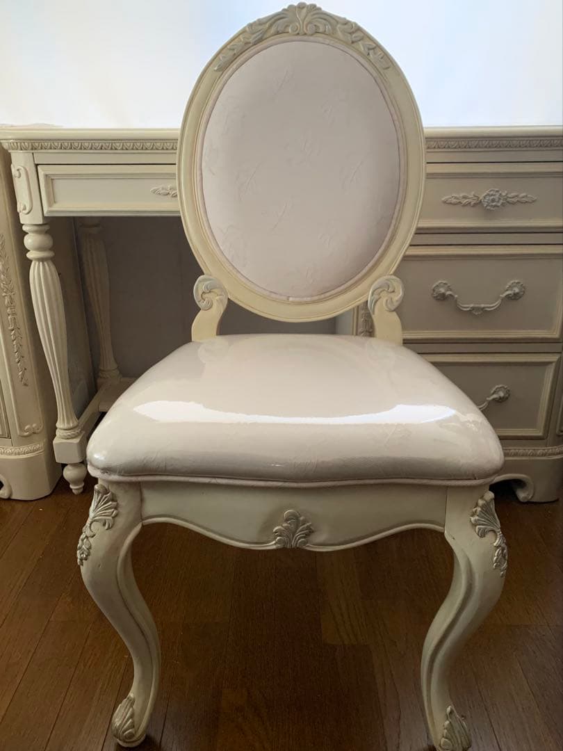 ジェシカマクリントック チェア 椅子 アンティーク ロココ　白　輸入　ホワイト シングルチェア・アンティークテイスト 6086-18F220 新着アンティーク