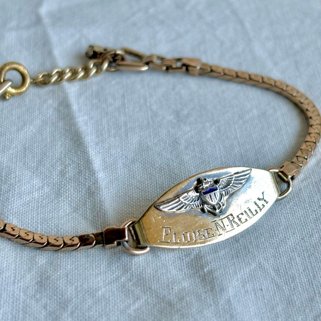 1940’s U.S.NAVY IDブレスレット 12金張りarmy rrl