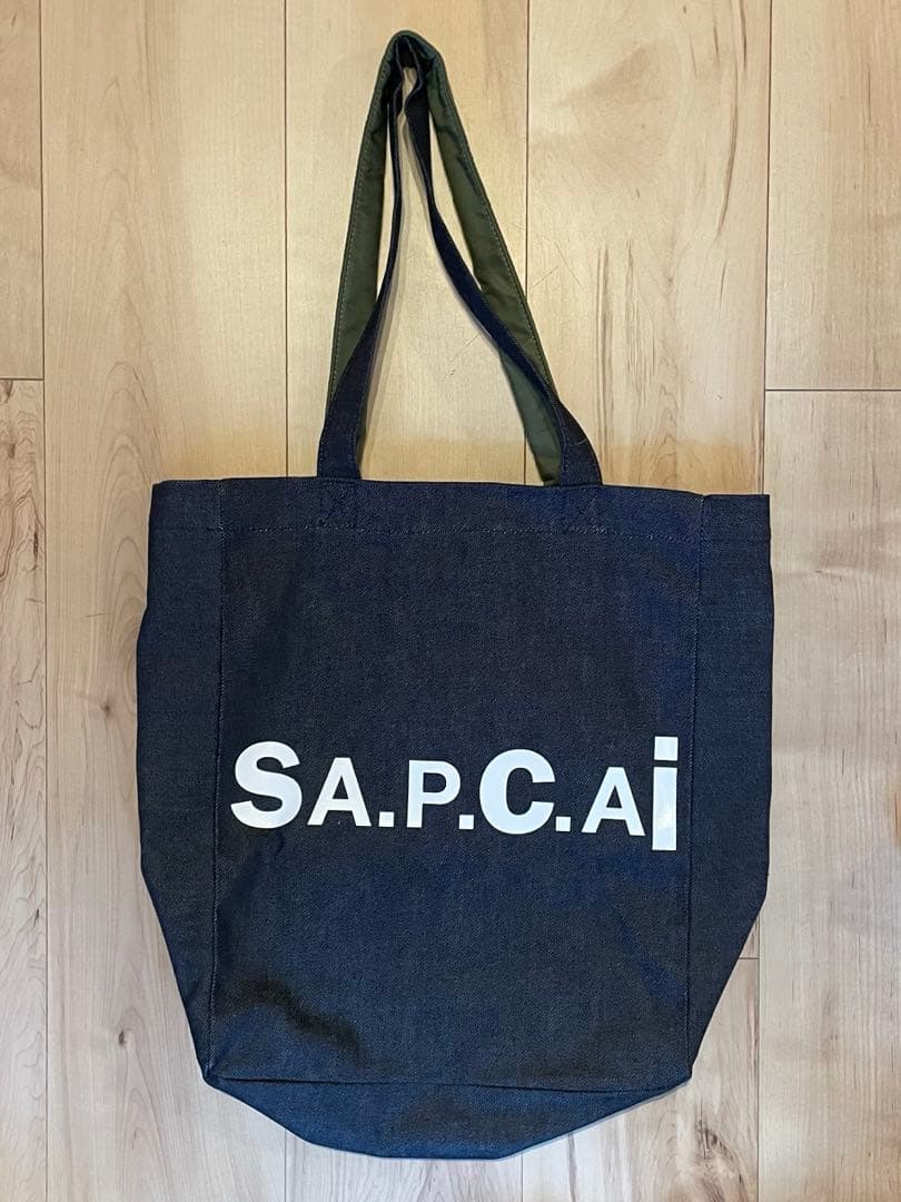 sacai サカイ A.P.C. アーペーセー デニム トートバッグ sacai × A.P.C.(サカイ × アーペーセー) Denim Logo Tote Bag デニム