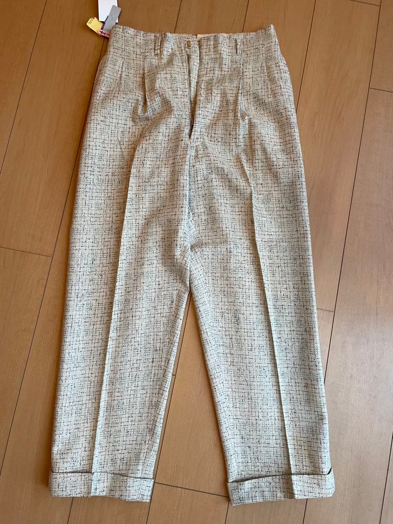 希少サイズ ネップ カスリ vintage 50s ウール スラックスロカビリー