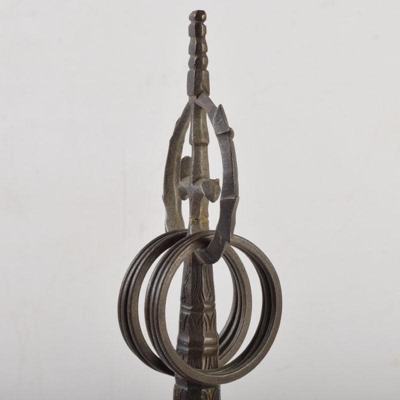 仏教美術 銅製 仏具 遊環 錫杖 箱付 C 8715