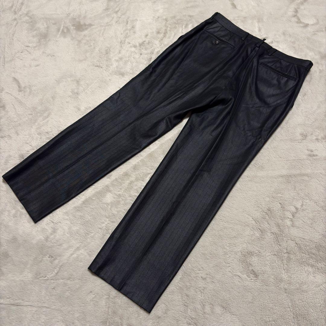 美品 パーソンズフォーメン 3ピース スーツ ブラック ストライプ AB4