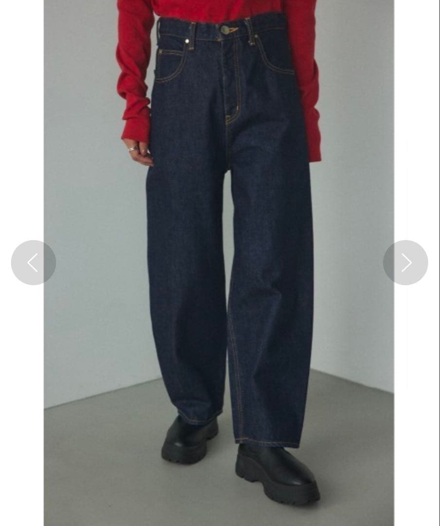 値下げ！BLACK BY MOUSSY デニム PUNA サイズ24 マウジー BLACK BY MOUSSY（ブラックバイマウジー）の「PUNA one wash denim