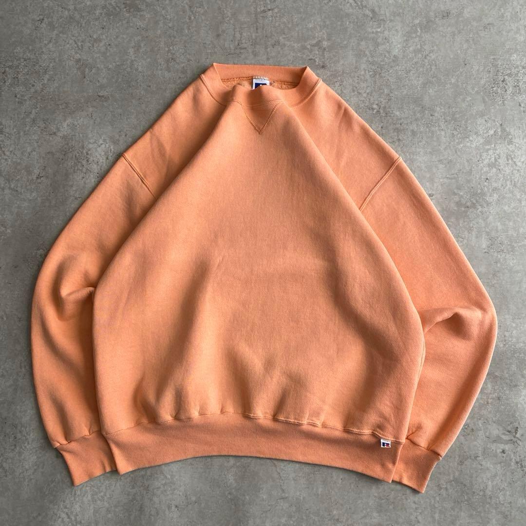 次はありませんレアカラー80s90sラッセル前V無地スウェットUSA製XL 80's RUSSELL ATHLETIC Blank Sweatshirt USA製 SIZE L 80年代