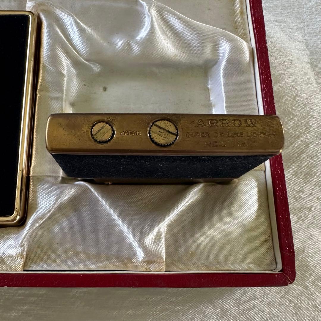 昭和レトロ#ARROW NEW LIGHT オイルライター&タバコケース