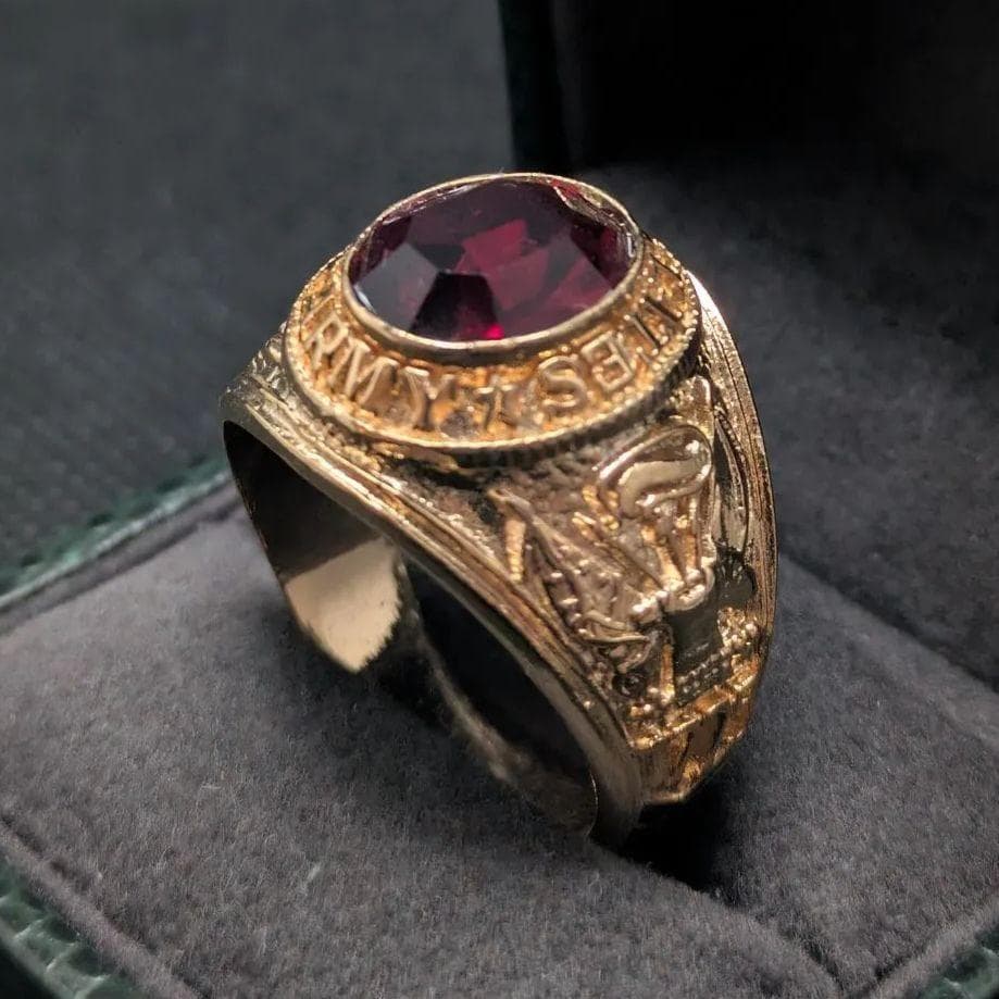 アーミーリング クラシック 米陸軍 US Army 金メッキ 米国 白頭鷲 紋章 米国 金メッキ アーミーリング US Army 白頭鷲 米陸軍 紋章 クラシック