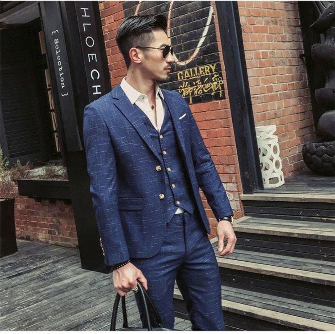 スーツメンズ 3ピース在庫サイズ→(M.L.XL,4XL,