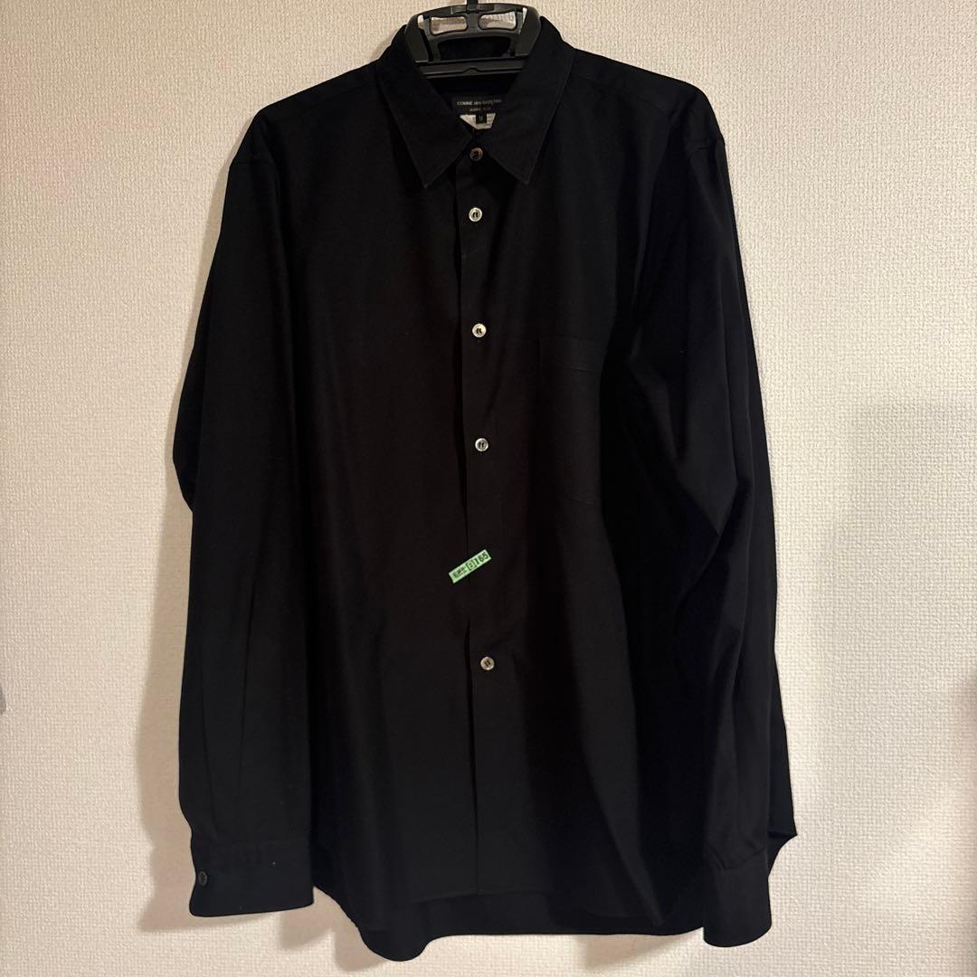 コムデギャルソンオムプリュス クラシック 綿ブロード ブラウス 黒 ブラックM コムデギャルソン オムプリュスCOMME des GARCONS HOMME PLUS 裾フリル