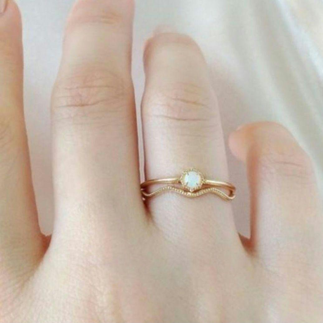 エル様専用』オパール♡9号【ノワールドプーペ】K10 虹色 ゴールド