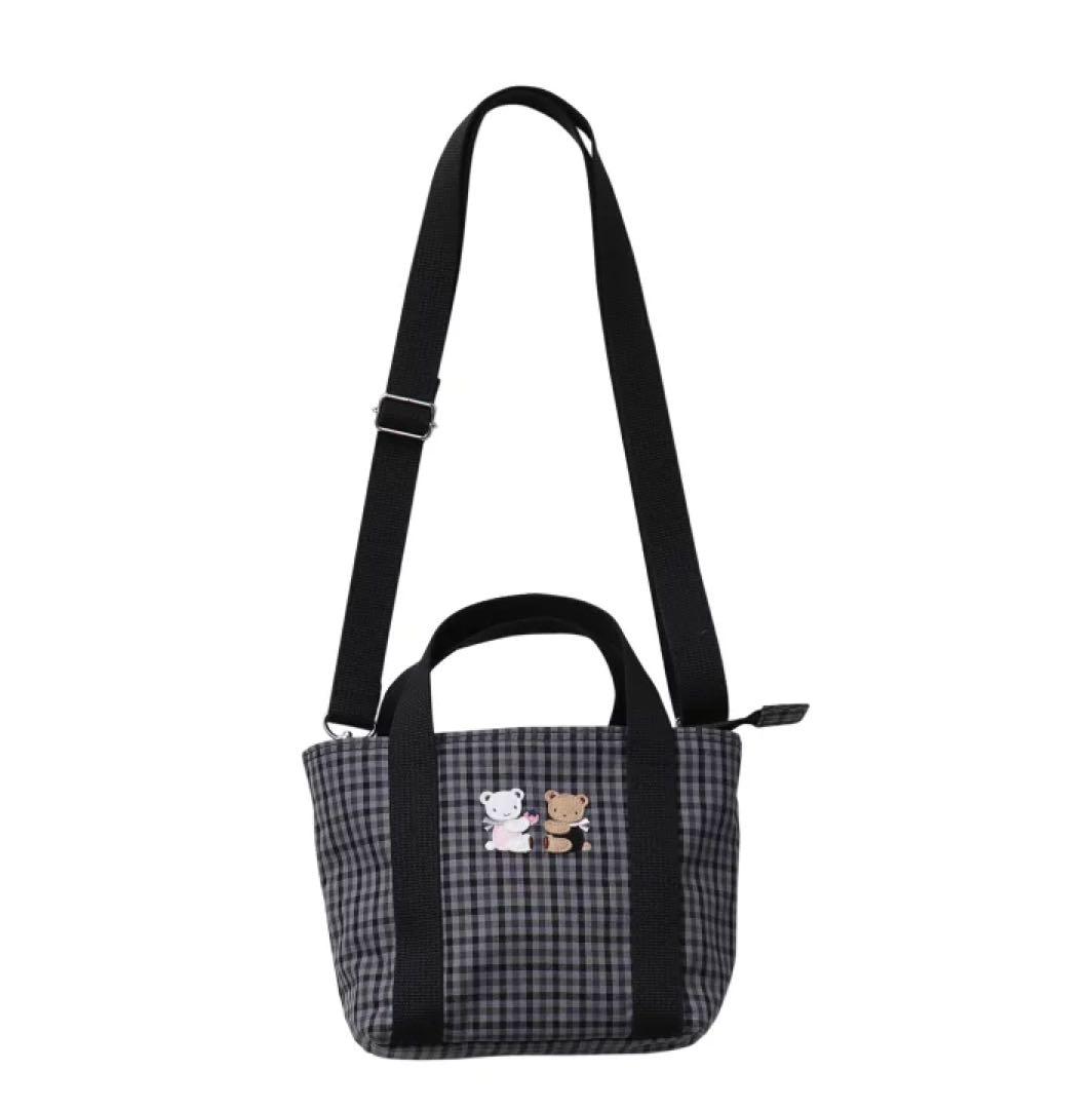 ファミリア familiarふるさと納税限定 ショルダーバッグ 黒チェック