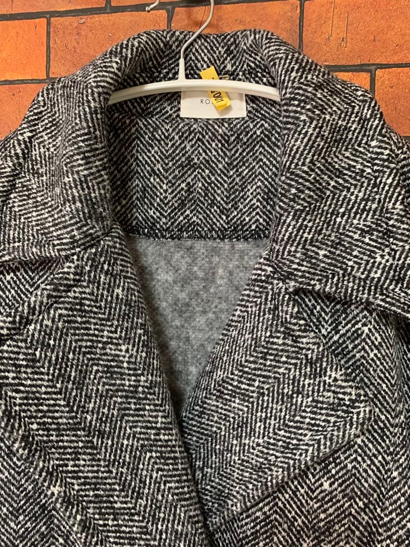 お値下げ】♡ROSIEE ロージー♡軽量裏起毛ヘリンボーン コクーンコート