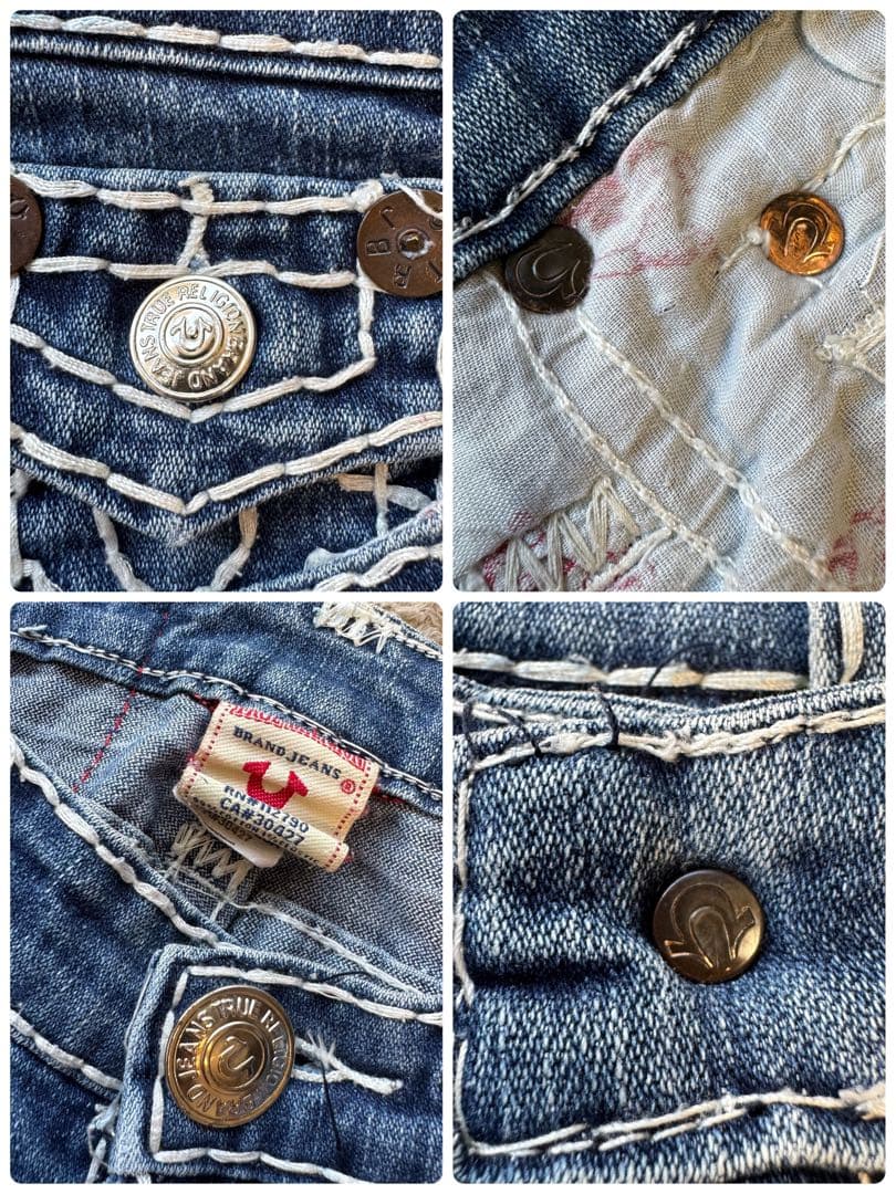 美品 TRUE RELIGION JOEY SUPER T 極太ステッチ W28 - メルカリ