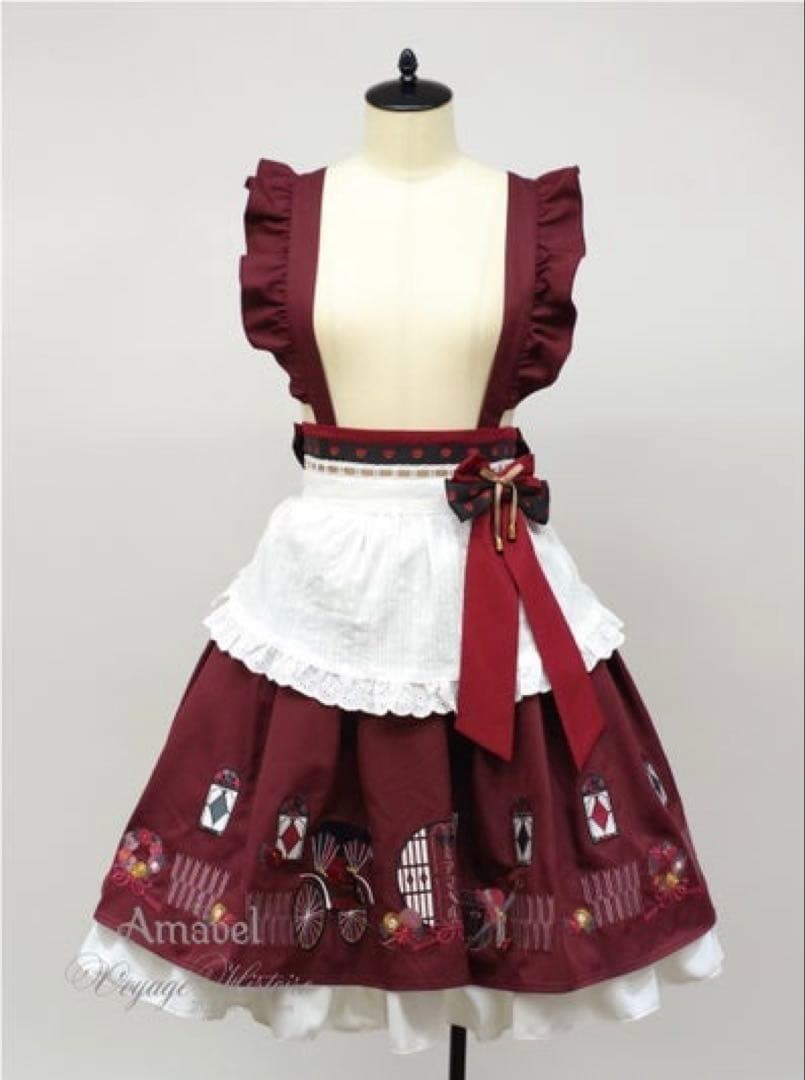 Amavel アマベル 大正浪漫の夢紀行ミドルスカート 和風 和ロリ ボルドー new 大正浪漫の夢紀行ミドルスカート ボルドー/ブラック ¥13,475 大正