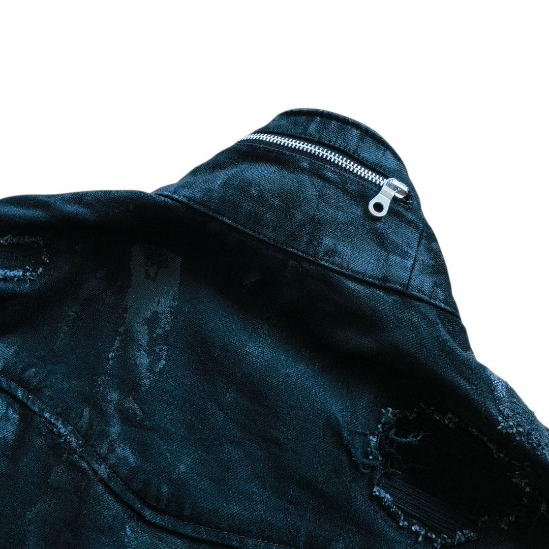 レア✨️NO ID.×OVERDESIGN ストレッチデニム WライダースJKT - メルカリ