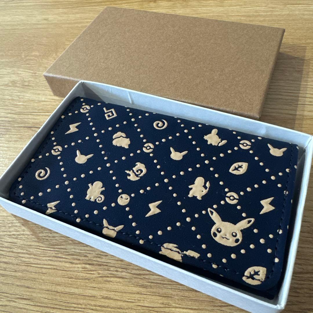 甲州印伝 ポケモン 紺 カードケース 名刺入れ 限定品】ポケモンセンターオリジナル 甲州印伝カードケース 名刺入れ