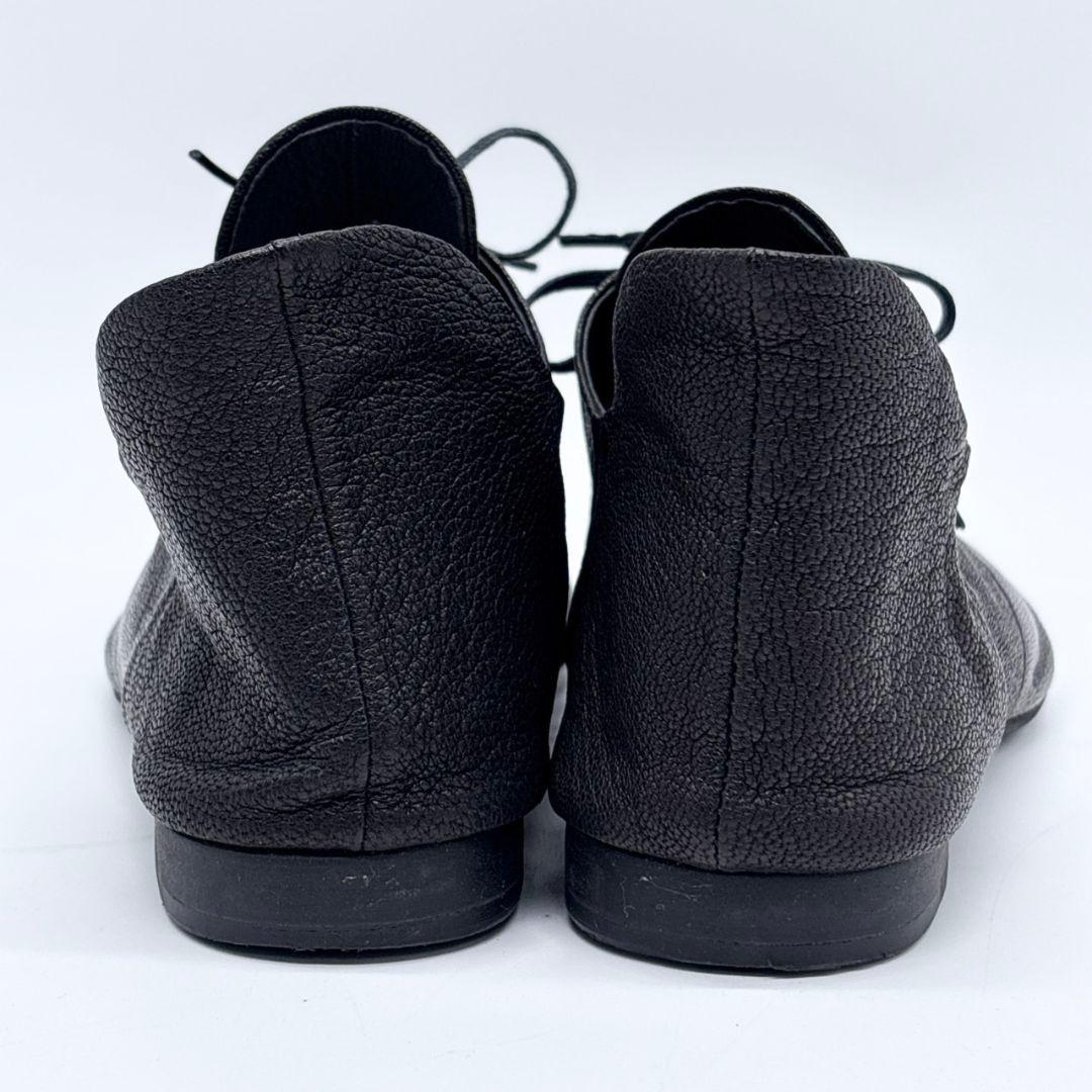 ヨーガンレール レースアップパンプス 革靴 24.5cm レザー 黒 フラット