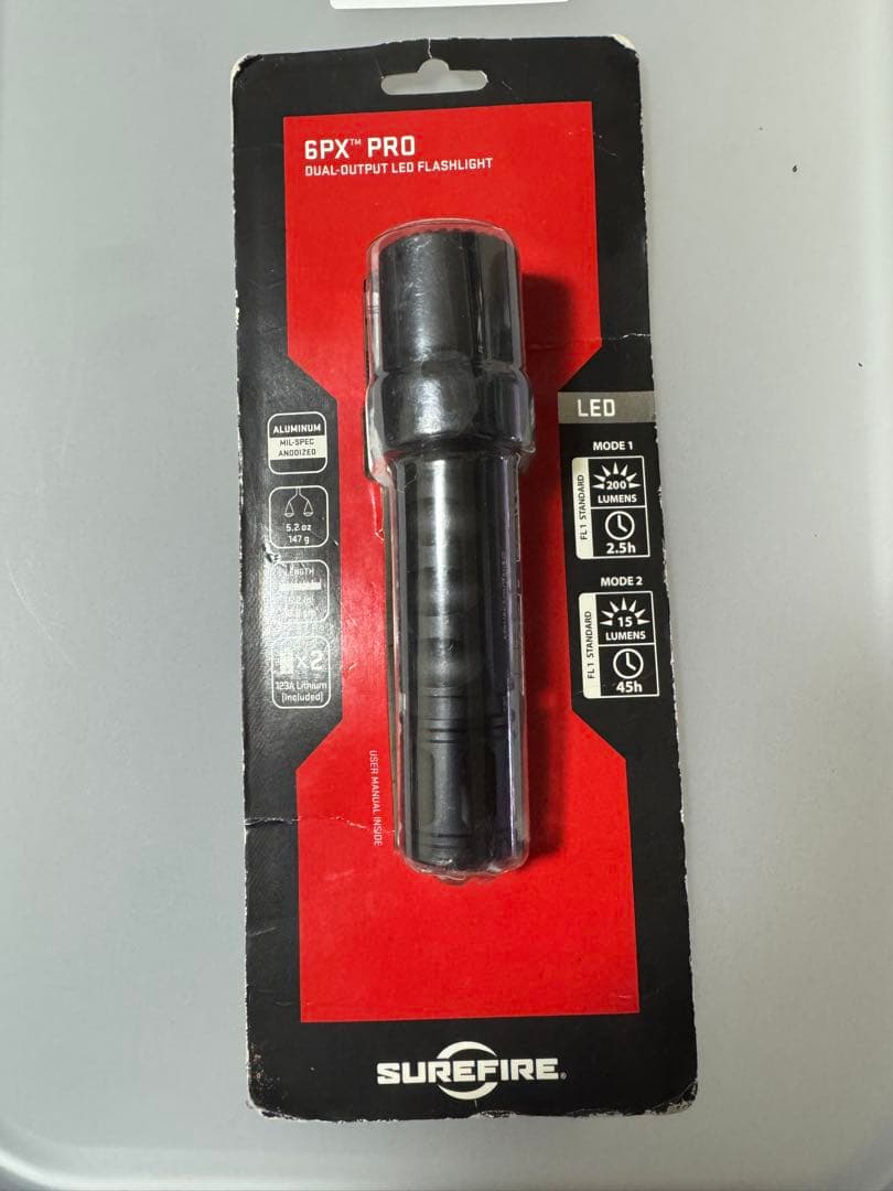 ライト・ランタン Surefire 6PX PRO LED Surefire 6PX PRO Flashlight LED 600 Lumen 6PX-D-BK w/ 2 Free