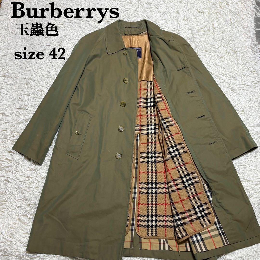Burberrys ステンカラーコート 玉蟲色 サイズ 42 ライナー付き 中古・古着通販】Burberry's (バーバリーズ) 玉虫ステンカラーコート
