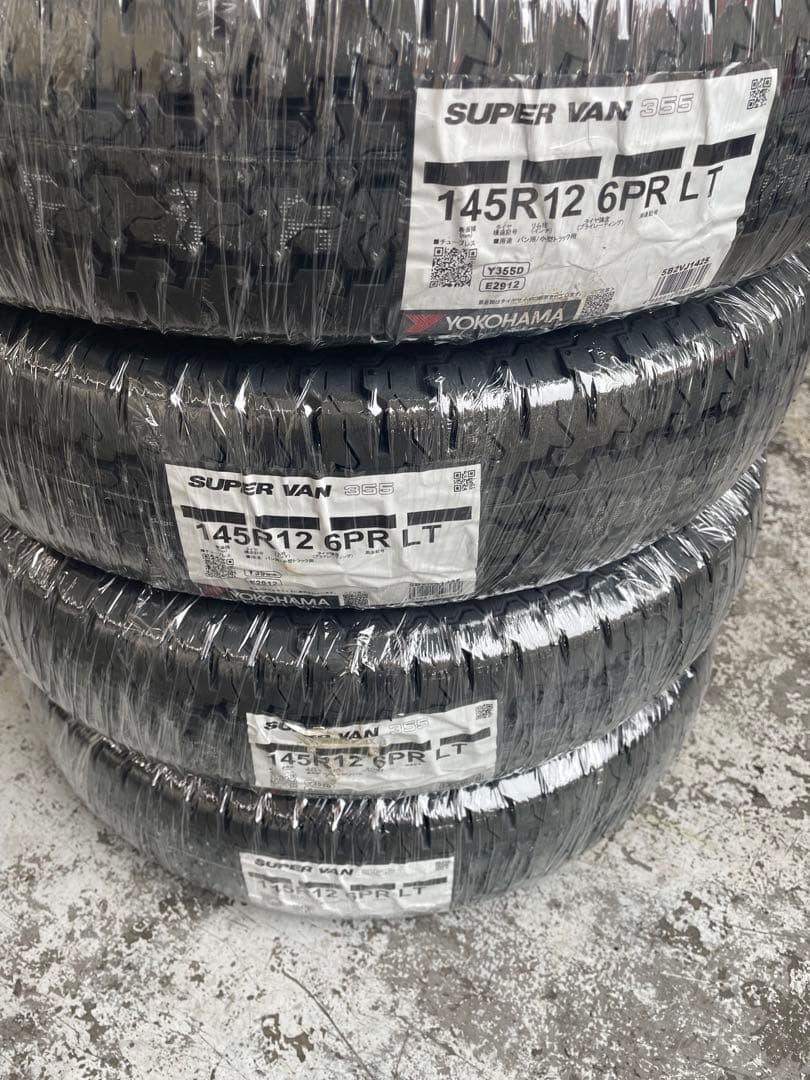 ヨコハマタイヤY355 145R12 6PR新品４本 ヨコハマタイヤ（YOKOHAMA TIRE） サマータイヤ 145R12 6PR ヨコハマ
