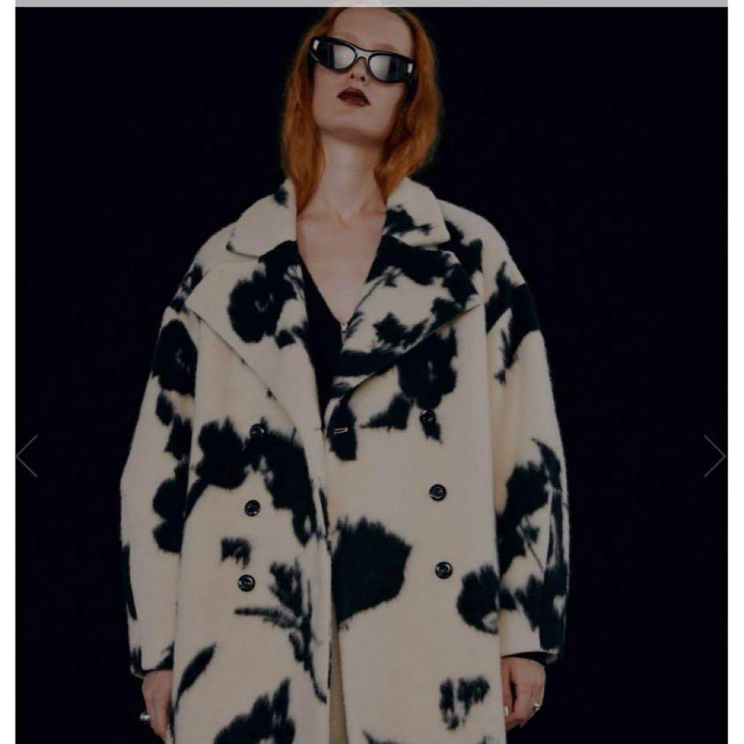 週末値下げ！UND SHADOW FLOWER WOOL COAT Sサイズ Ameri（アメリ）の「UND SHADOW FLOWER WOOL COAT（チェスターコート