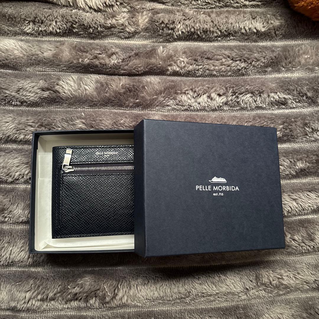 PELLE MORBIDA ブラック 二つ折り財布 PELLE MORBIDA（ペッレ モルビダ） 最大41%☆2/25限定 二つ折り財布