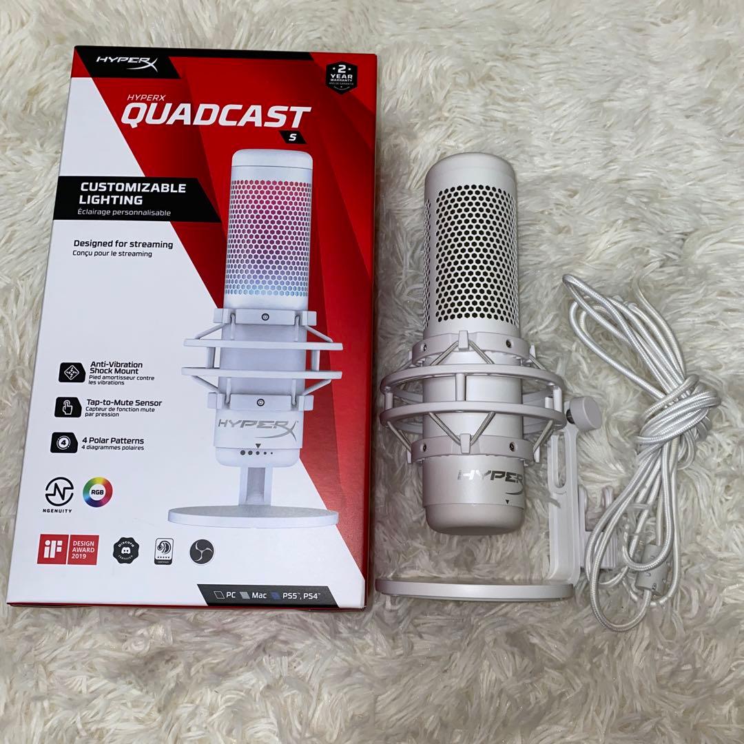 HyperX QuadCast S ホワイト 白 コンデンサーマイク QuadCast S – USB Condenser Gaming Microphone
