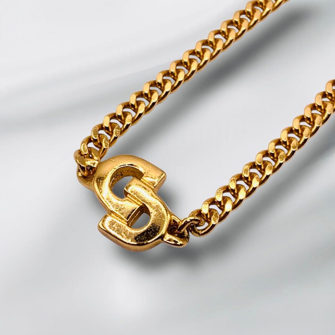 美品 Dior ディオール CDロゴ 喜平チェーン ブレスレット ヴィンテージ