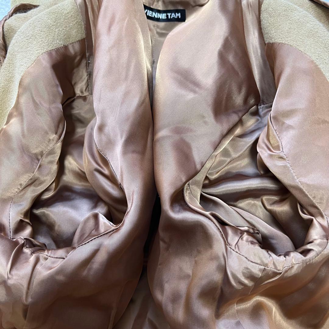 ヴィヴィアンタム アンゴラ混 マオカラー チャイナボタン ロングコート