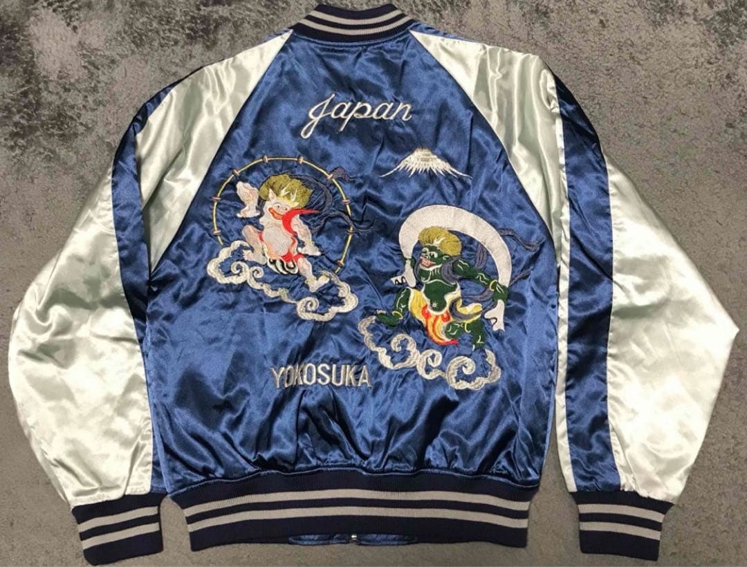 刺繍】星姫 Hoshihime 風神 雷神 スカジャン Fサイズ 別珍 - メルカリ