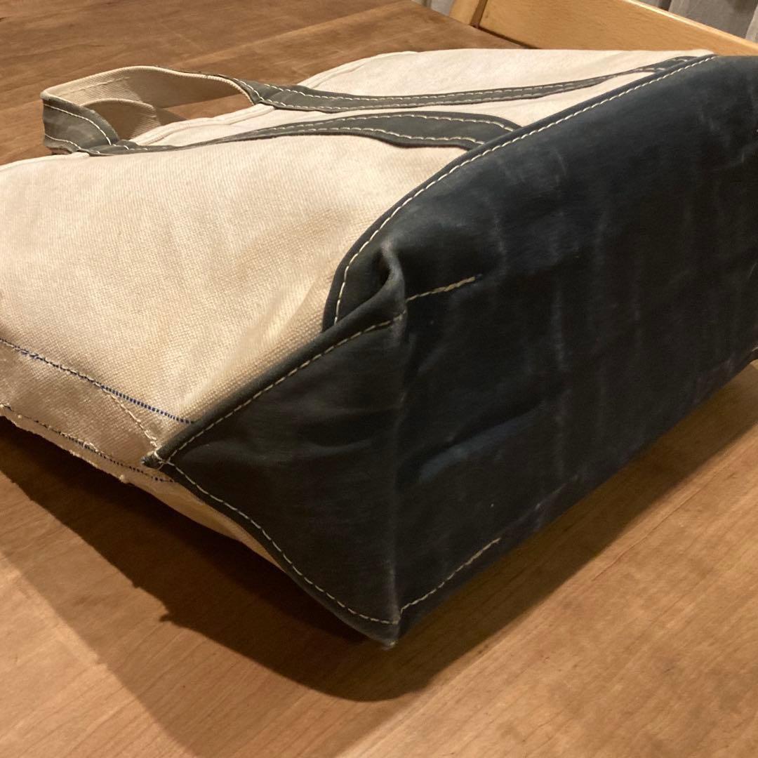 【良品】80s L.L.Bean トートバッグ ネイビー Mサイズ 2色タグ