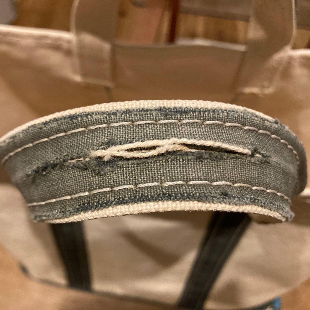 【良品】80s L.L.Bean トートバッグ ネイビー Mサイズ 2色タグ