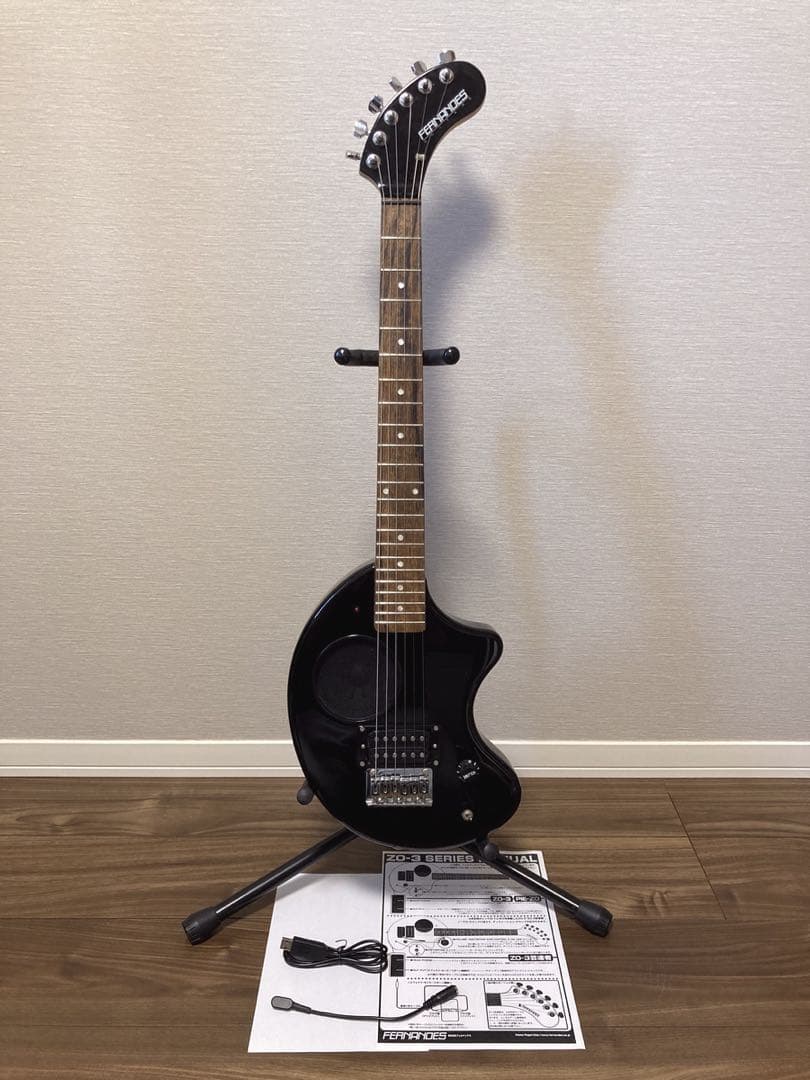 ほぼ新品 FERNANDES ZO-3 黒 ブラック イヤホンジャック付き - メルカリ